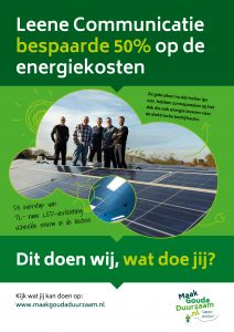 Poster: Maak Gouda Duurzaam. Fotograaf: Ilse van Loon